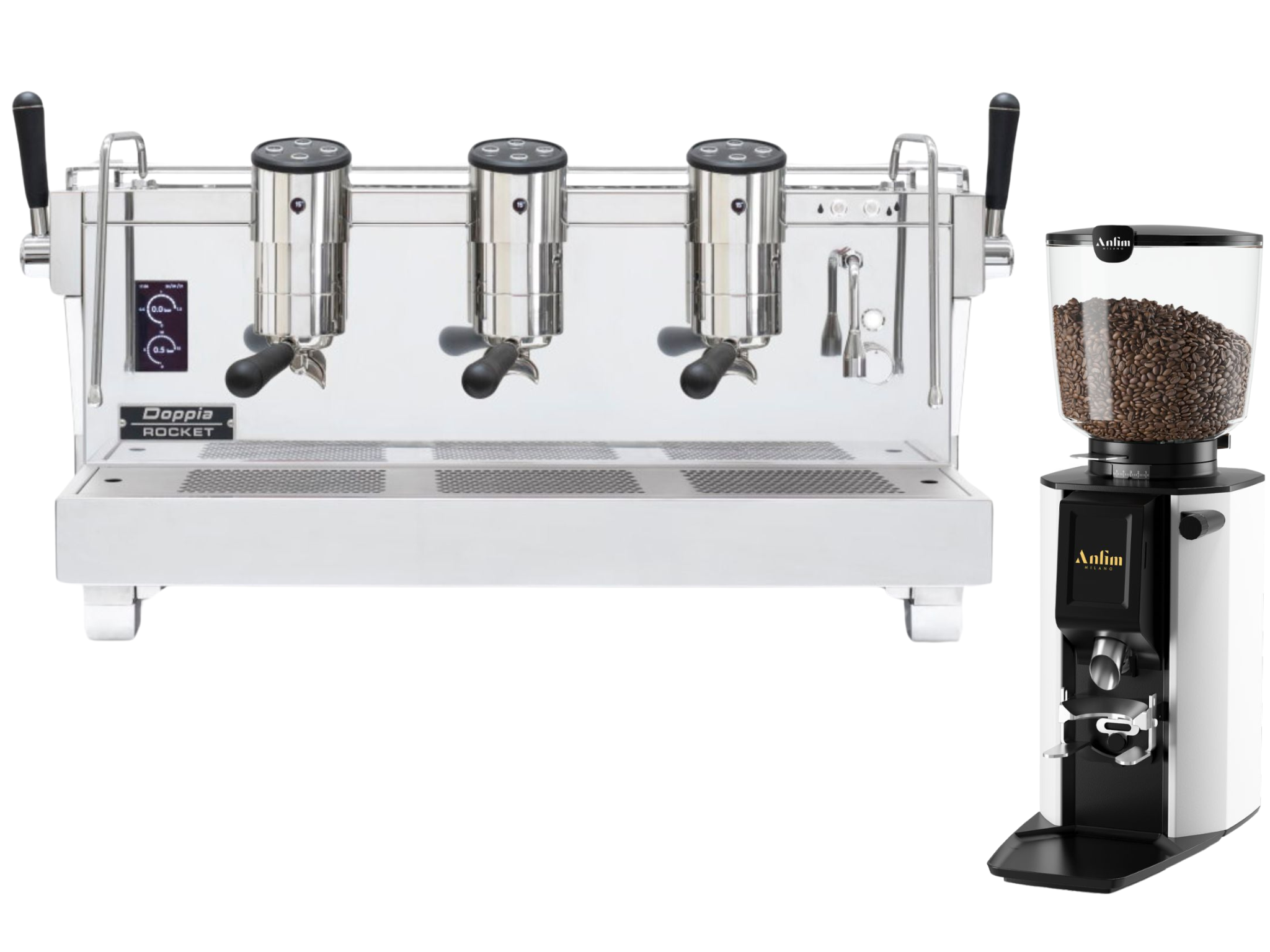 Rocket RE Doppia + Anfim Luna Commercial Bundle | Barista Equip