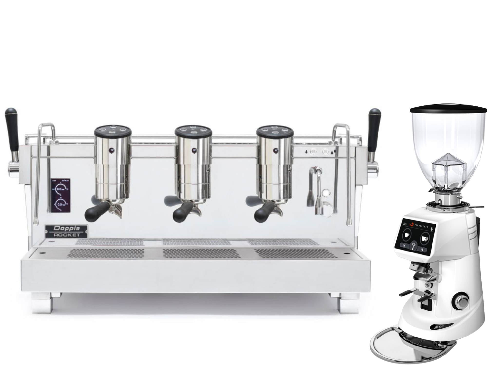 Rocket RE Doppia + Fiorenzato F64 Evo Bundle | Barista Equip